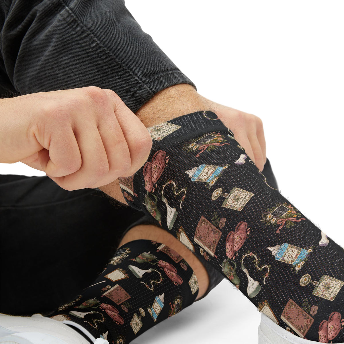 Floral Ultrasound Tech Crew Socks