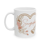 Floral Sonographer Heart - Coffee Cup