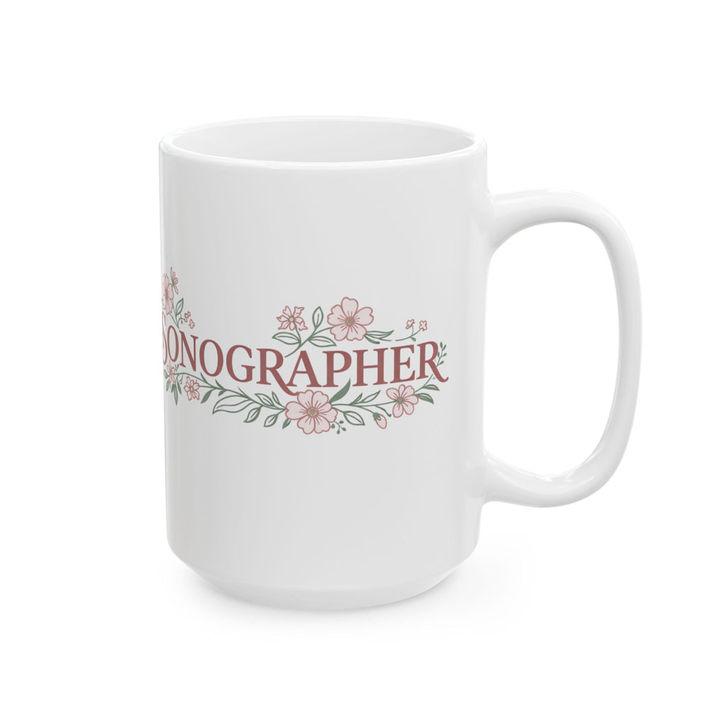 Pastel Floral Sonographer - Coffee Cup