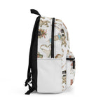 White Floral Ultrasound Tech Backpack