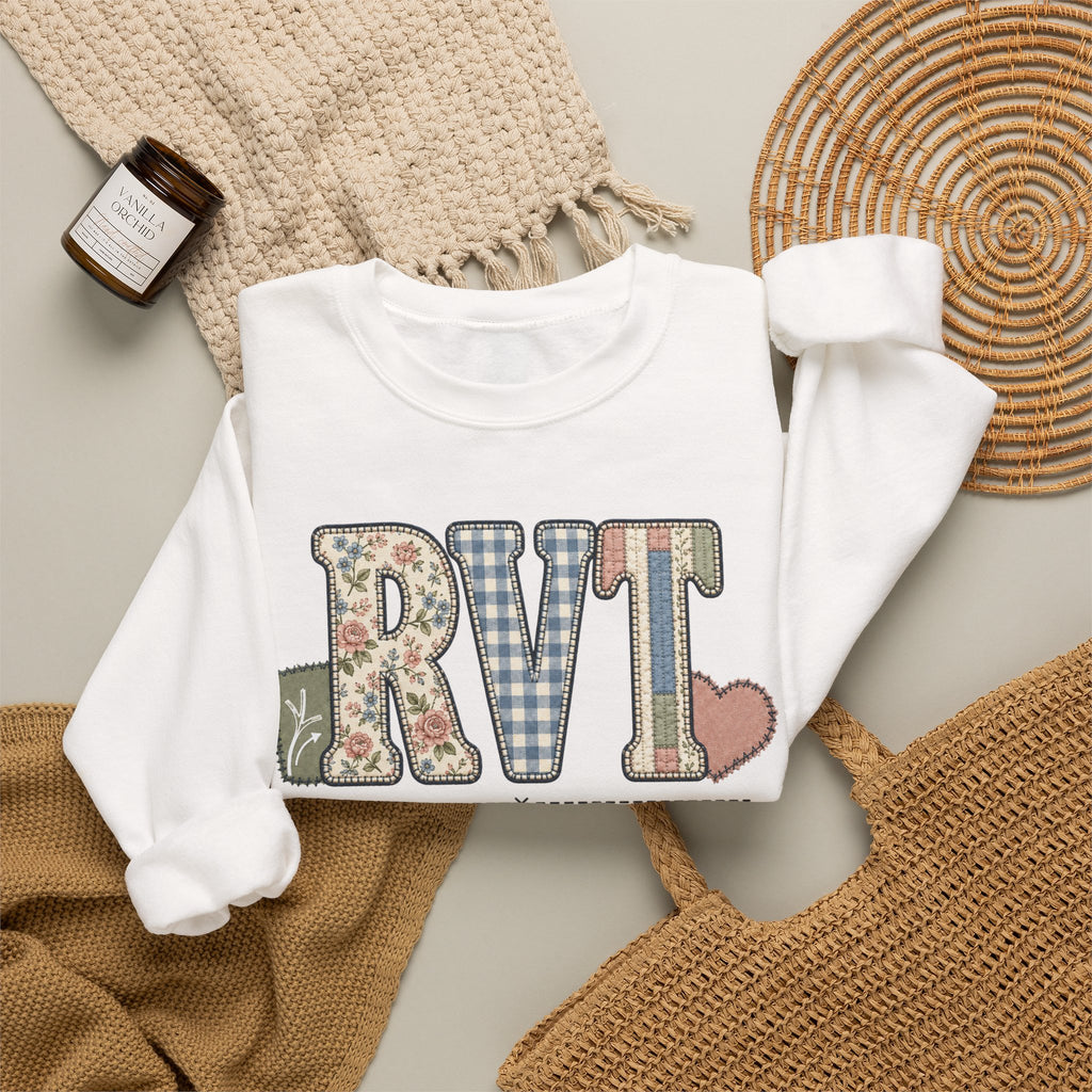 RVT Faux Patchwork Sweatshirt