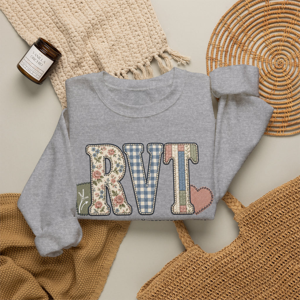 RVT Faux Patchwork Sweatshirt
