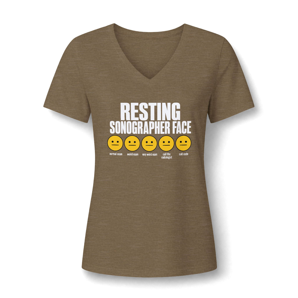 Resting Sonographer Face, Weird exam - V-Neck Tee
