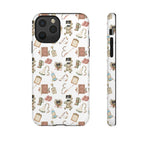 White Floral Ultrasound Tech iPhone Case — iPhone 11-17
