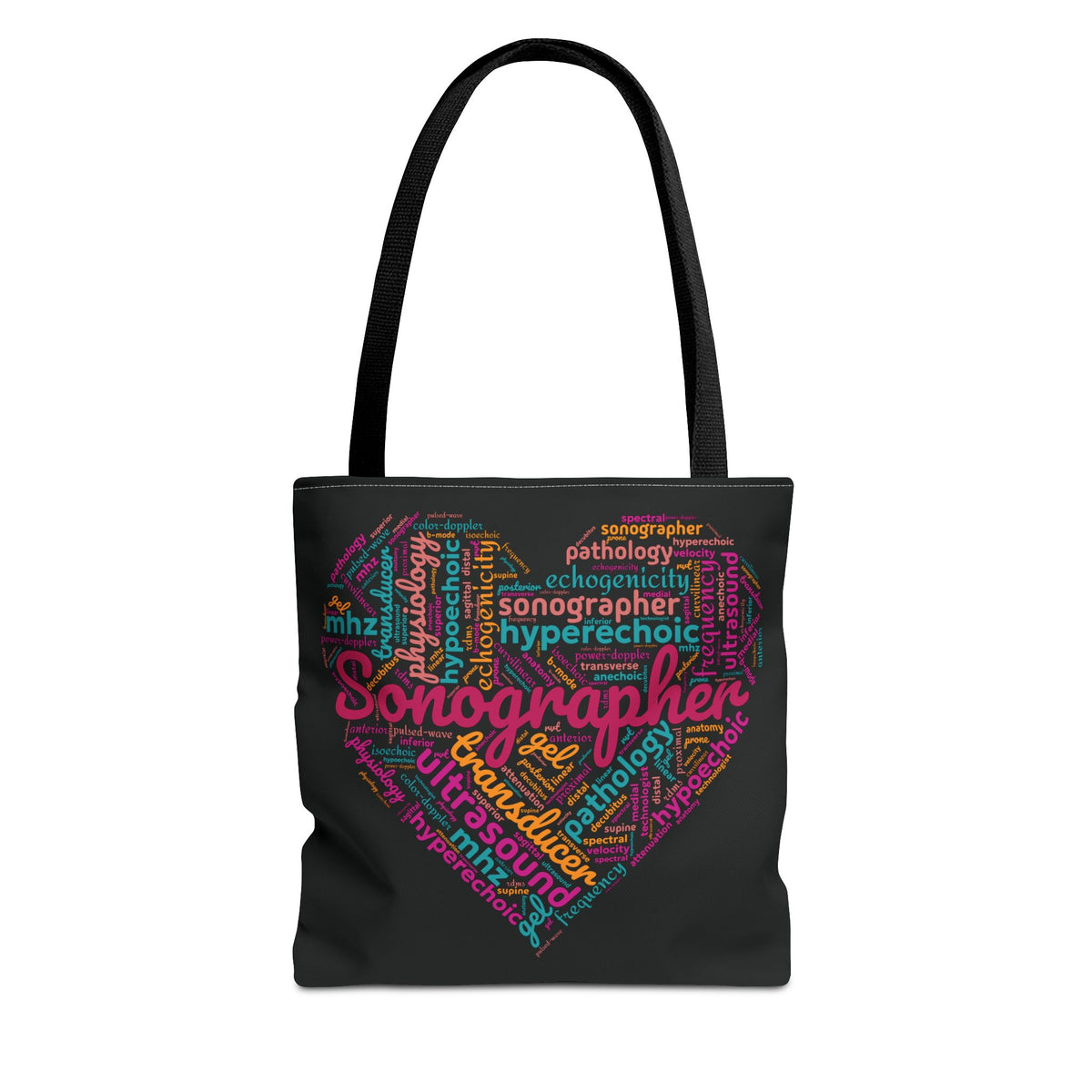 Vibrant Sonographer Heart Tote Bag