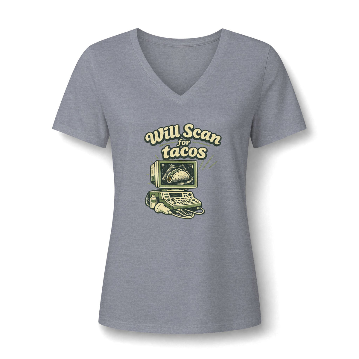 Will Scan for Tacos  - V-Neck Tee