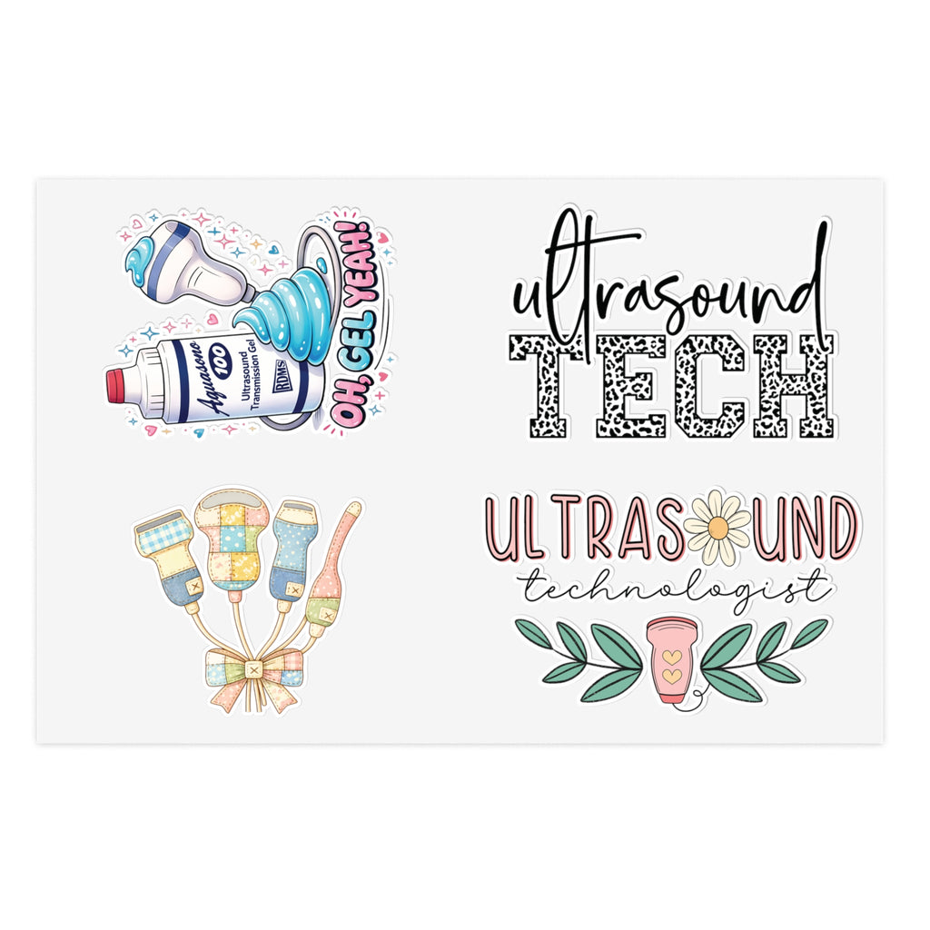 Ultrasound Tech 4 stickers - Sticker Sheet