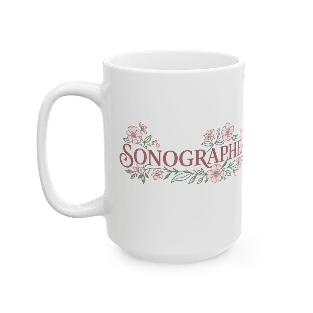 Pastel Floral Sonographer - Coffee Cup