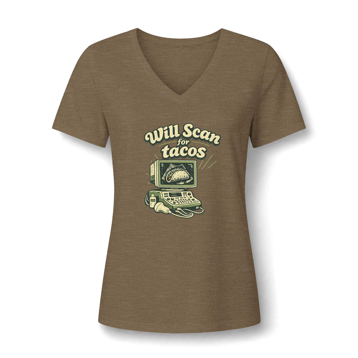 Will Scan for Tacos  - V-Neck Tee