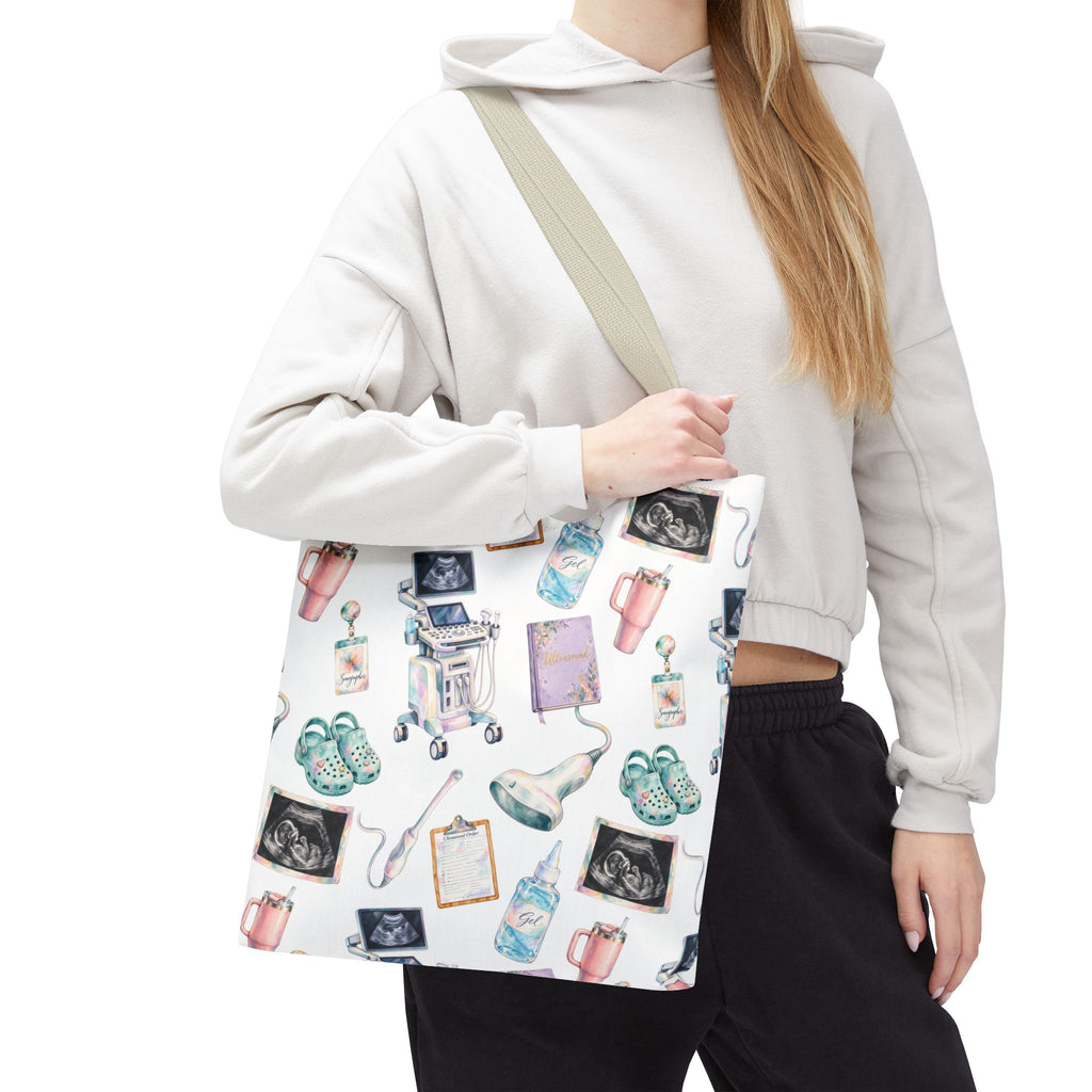 Watercolor Ultrasound Tech Tote Bag