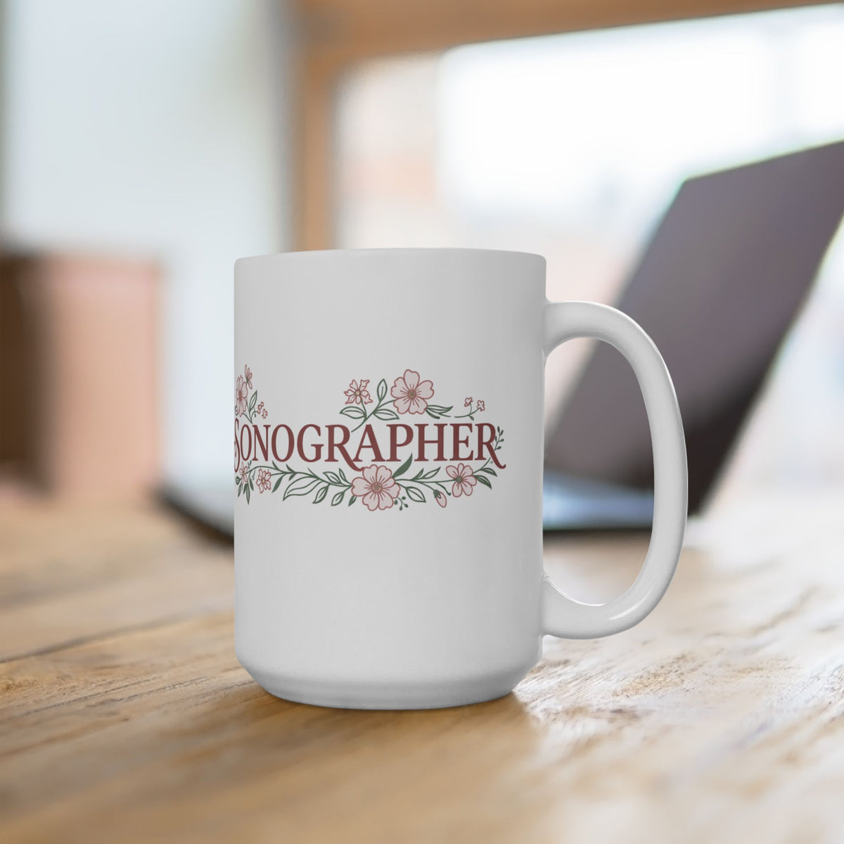 Pastel Floral Sonographer - Coffee Cup