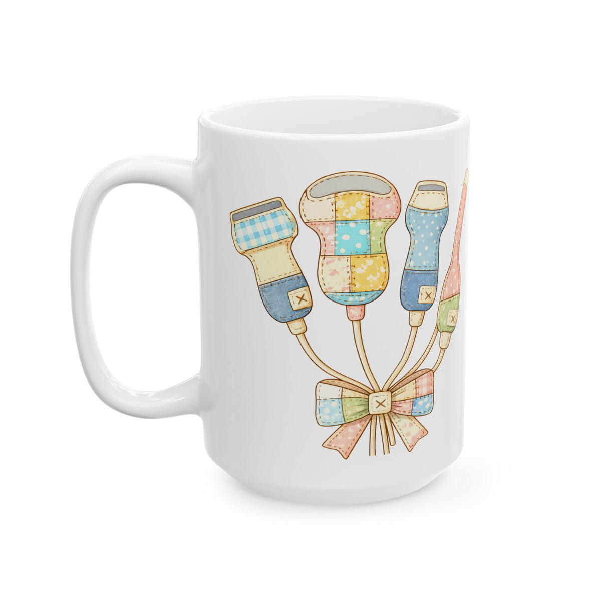 Patchwork Ultrasound Probe Bouquet - Coffee Cup