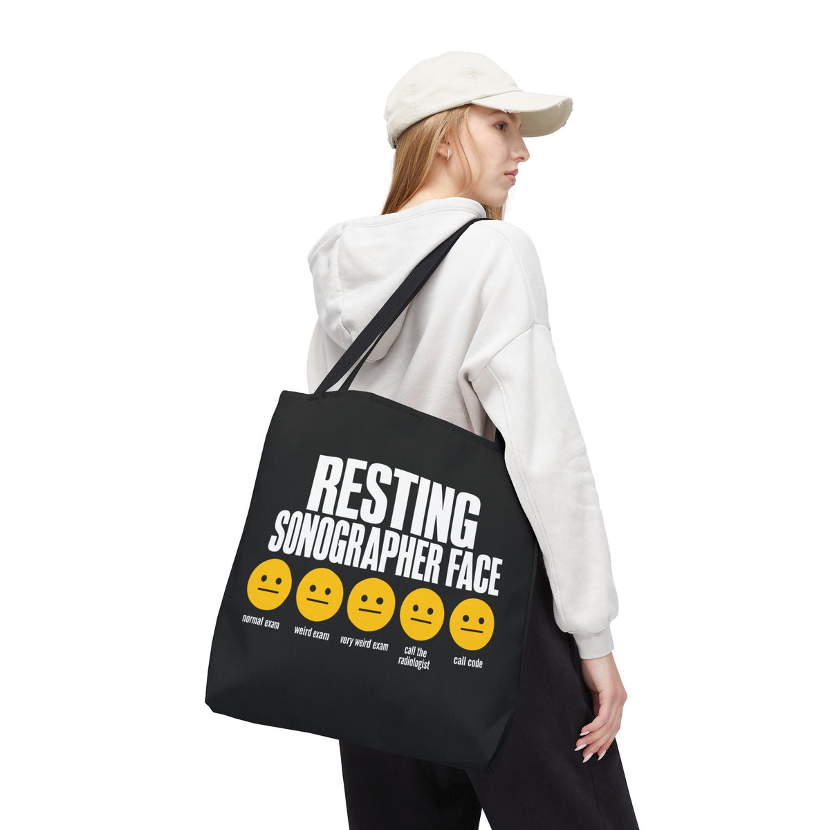 Resting Sonographer Face Tote Bag