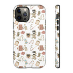 White Floral Ultrasound Tech iPhone Case — iPhone 11-17