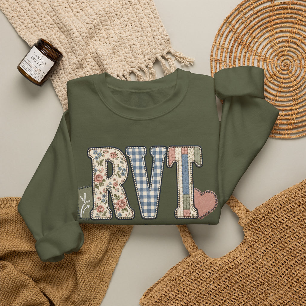 RVT Faux Patchwork Sweatshirt