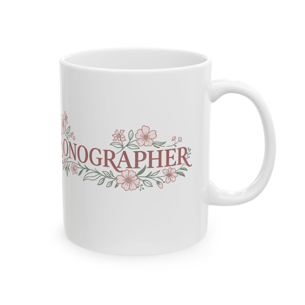 Pastel Floral Sonographer - Coffee Cup