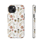 White Floral Ultrasound Tech iPhone Case — iPhone 11-17