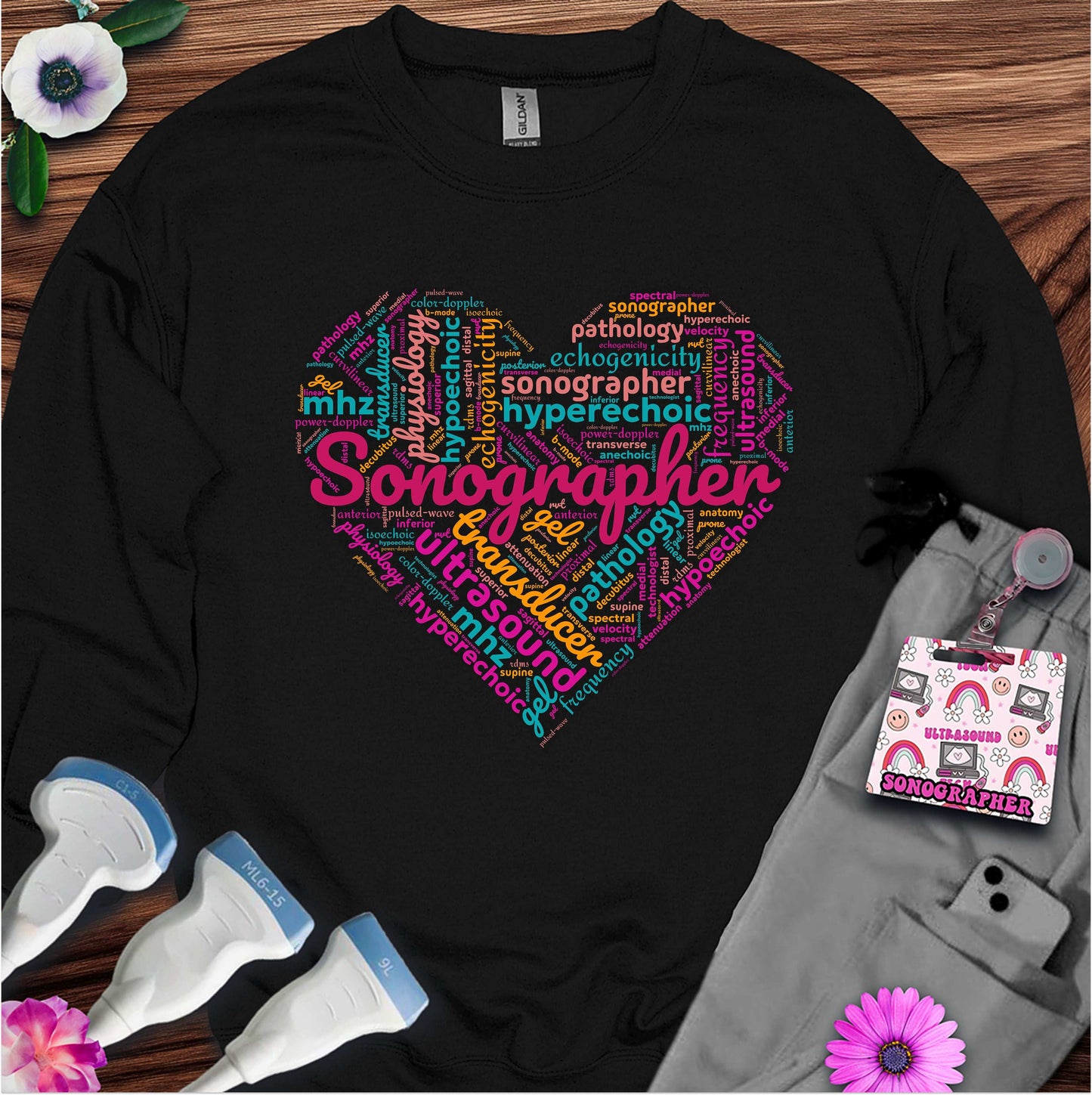 "Vibrant Sonographer Heart" Sweatshirt