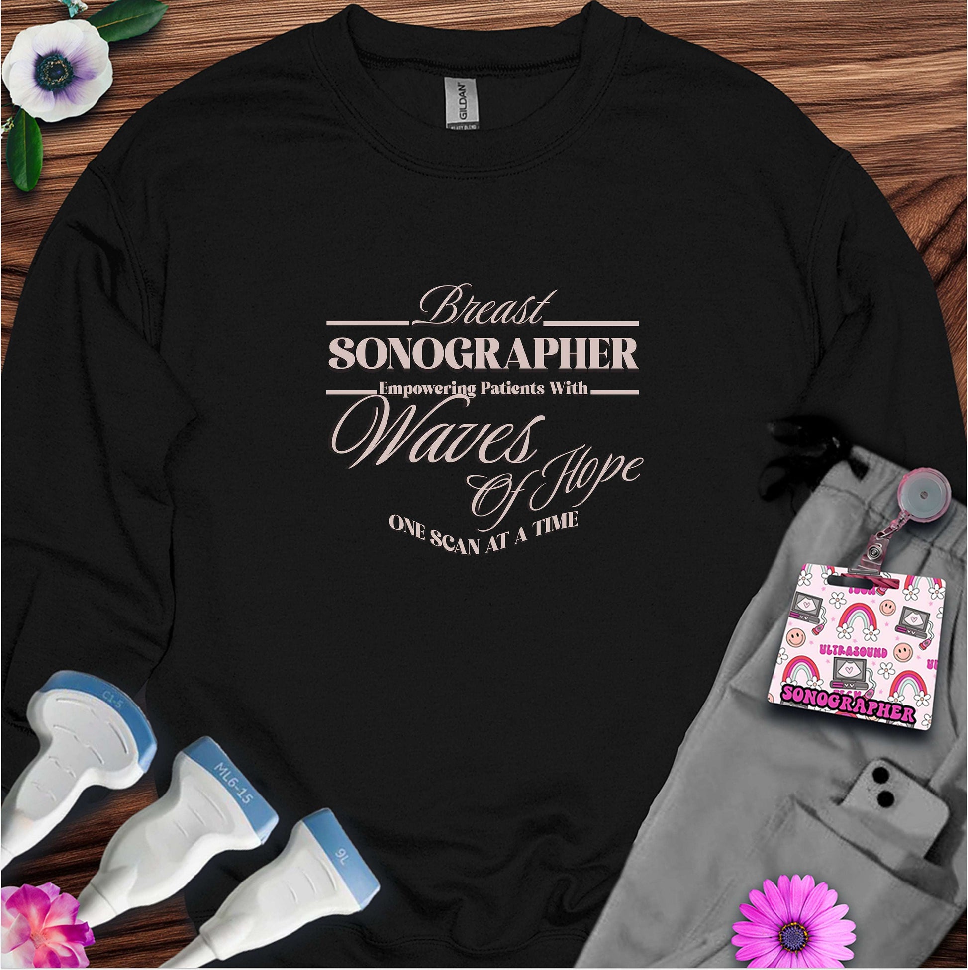 "Empowering Patients, Breast Sonographer" Sweatshirt
