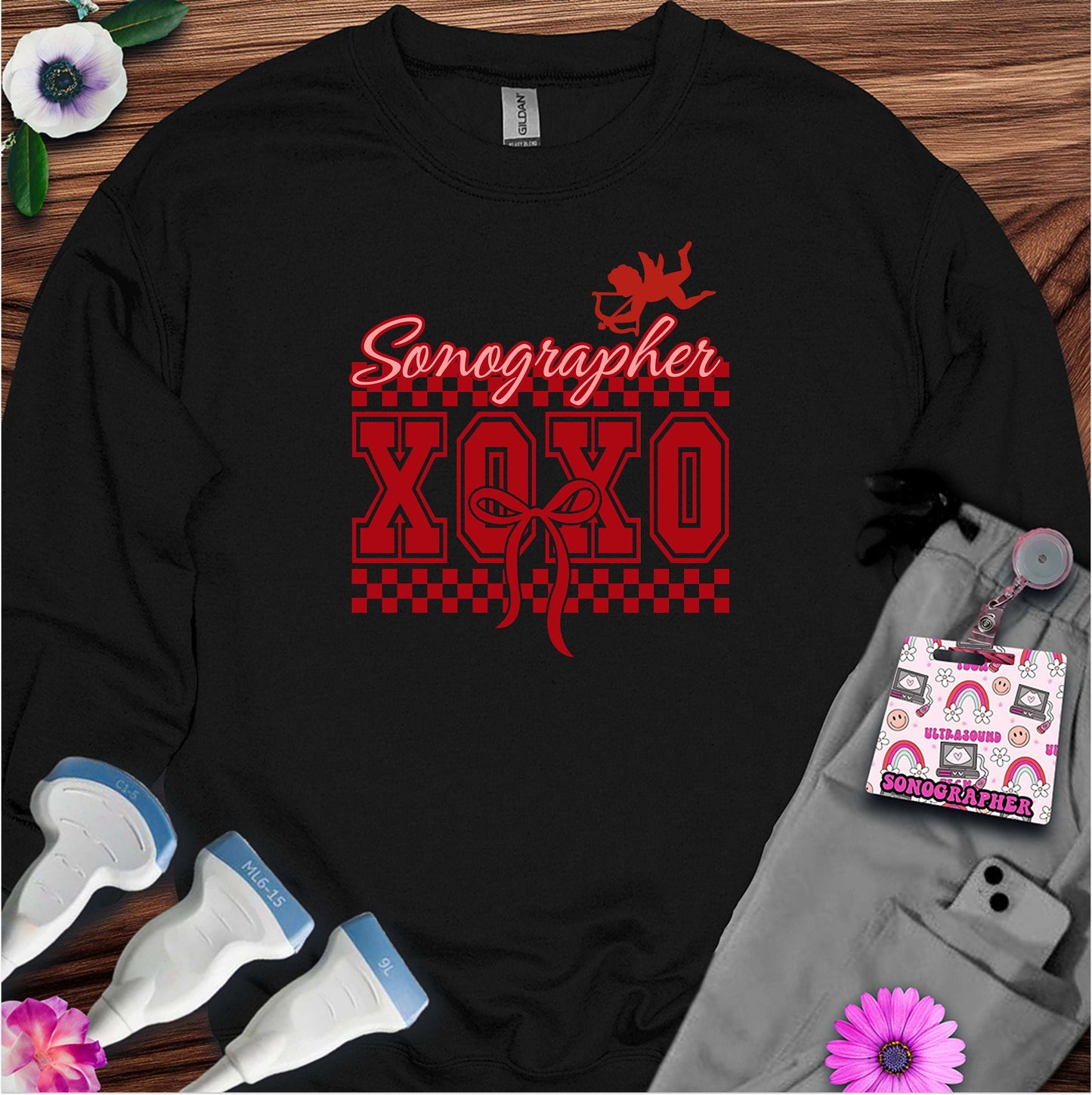 XOXO Sonography Sweatshirt — Ultrasound Tech Valentine's Day Sweatshirt