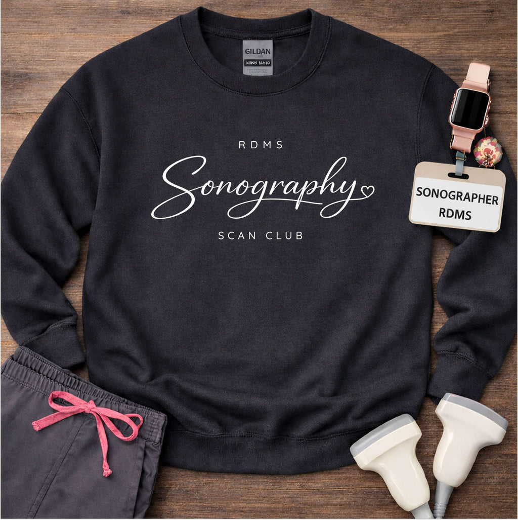 Elegant Script Scan Club Sweatshirt