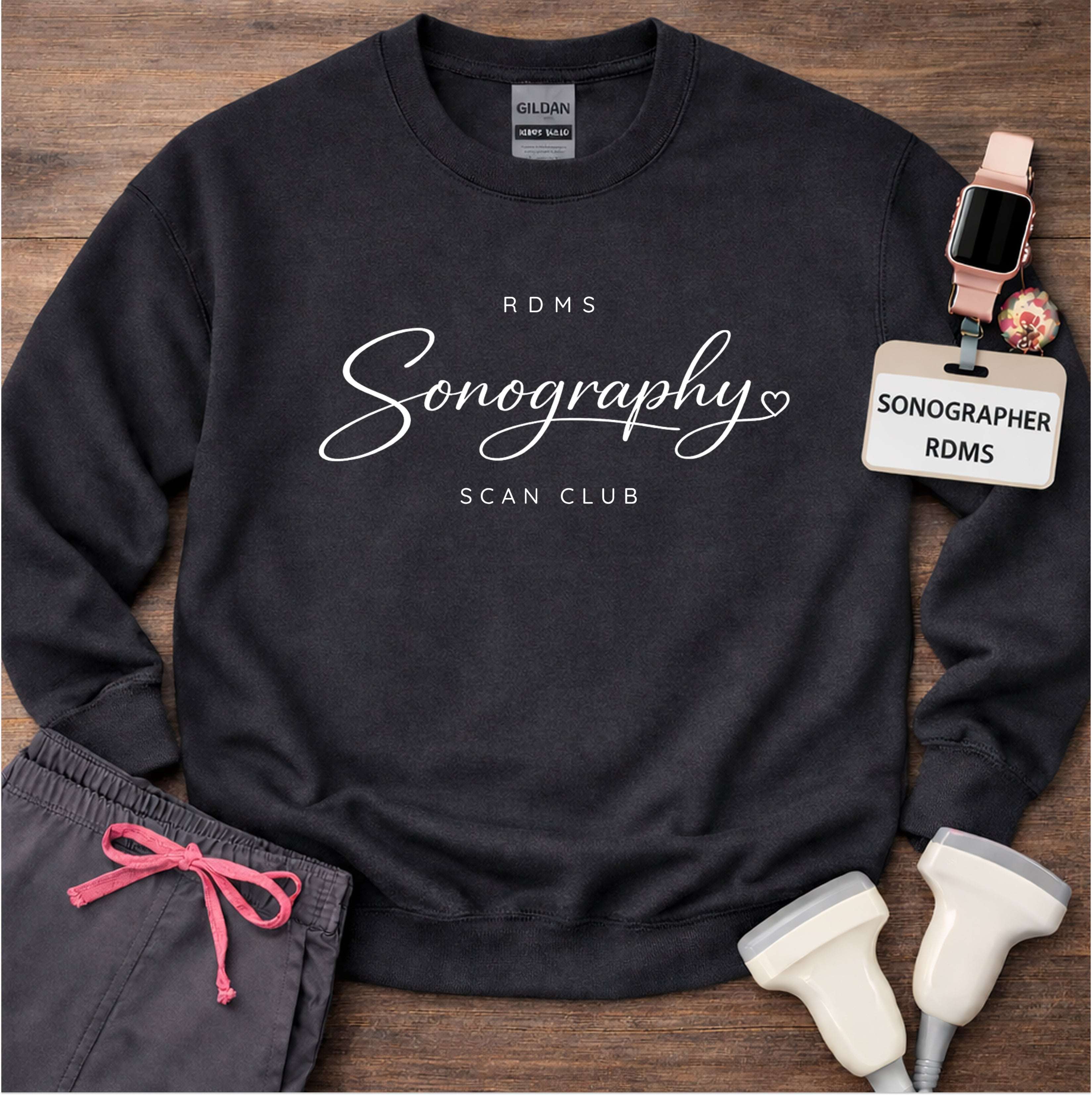 Elegant Script Scan Club Sweatshirt