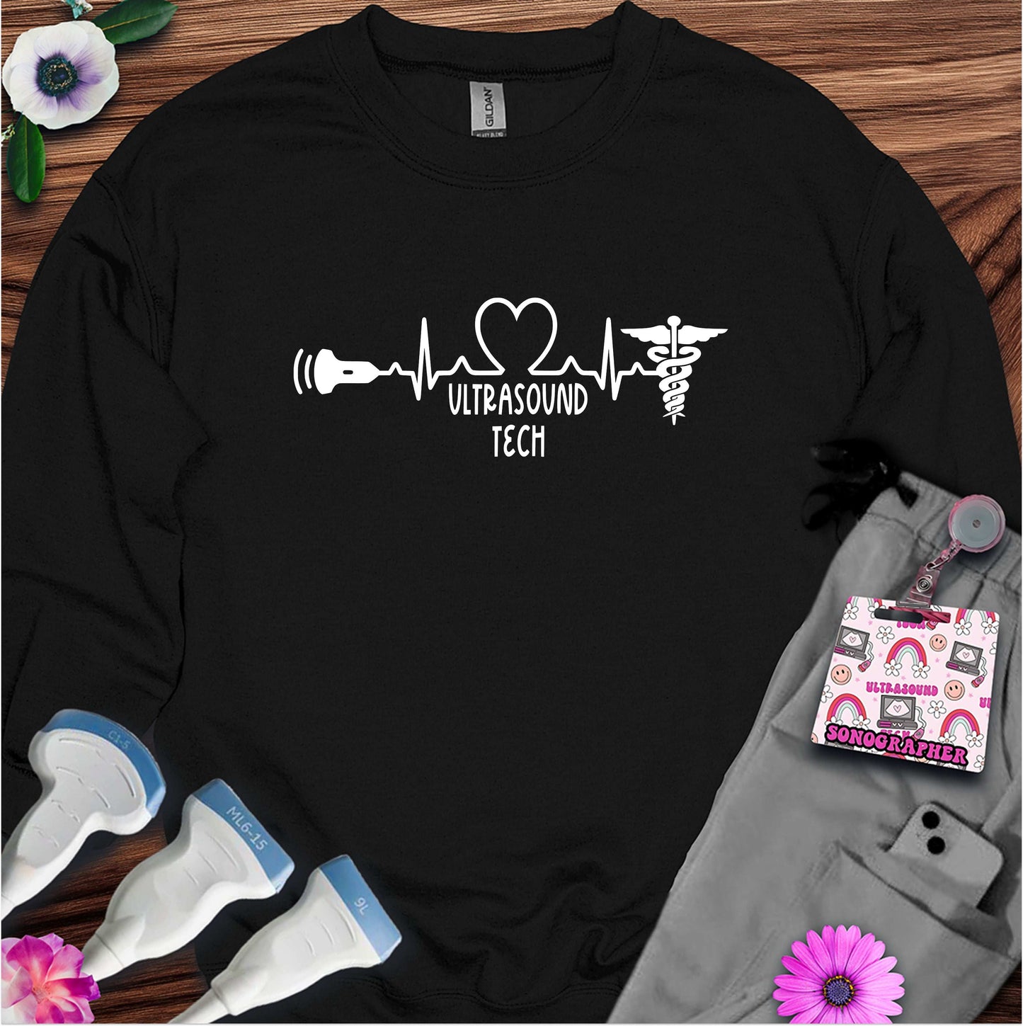 "Ultrasound Tech Heartbeat" Sweatshirt
