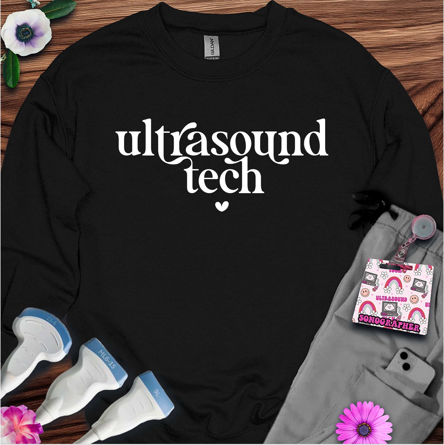 "Ultrasound Tech Heart" Sweatshirt