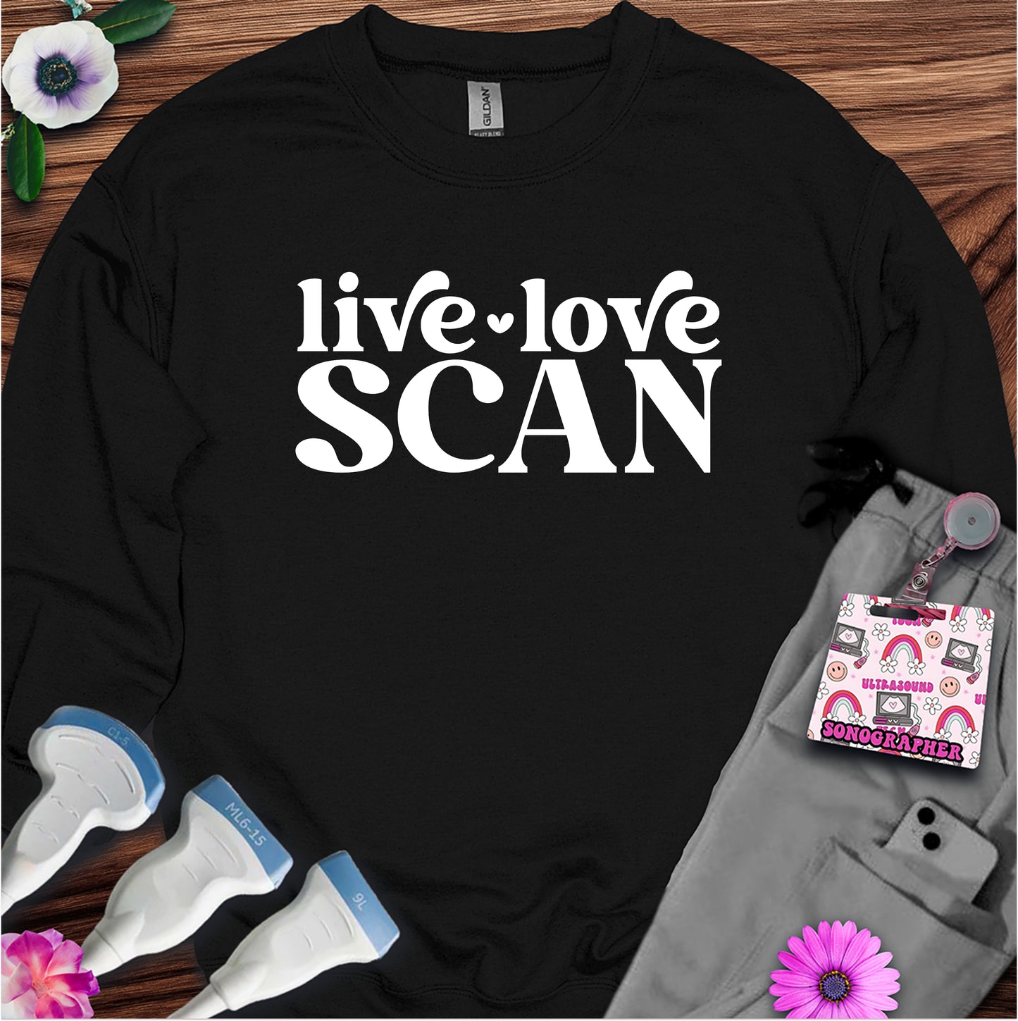 "Live, Love, Scan" Sweatshirt