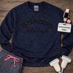 Black Stitch Embroidered Ultrasound Technologist Crewneck Sweatshirt