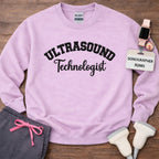 Black Stitch Embroidered Ultrasound Technologist Crewneck Sweatshirt