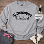 Black Stitch Embroidered Ultrasound Technologist Crewneck Sweatshirt