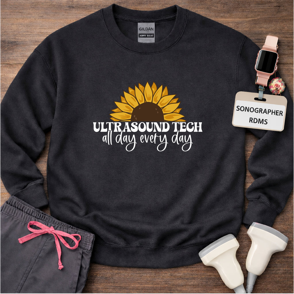 "Ultrasound Tech Sunflower" 🌻 Sweatshirt