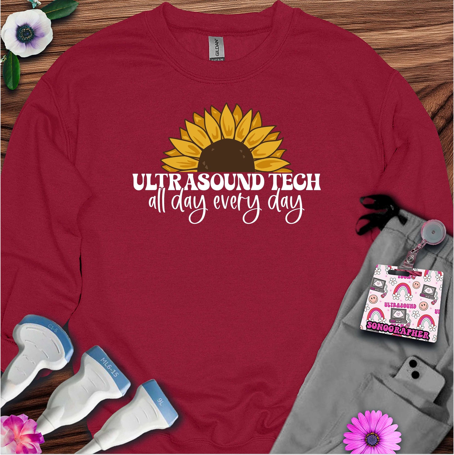 "Ultrasound Tech Sunflower" 🌻 Sweatshirt