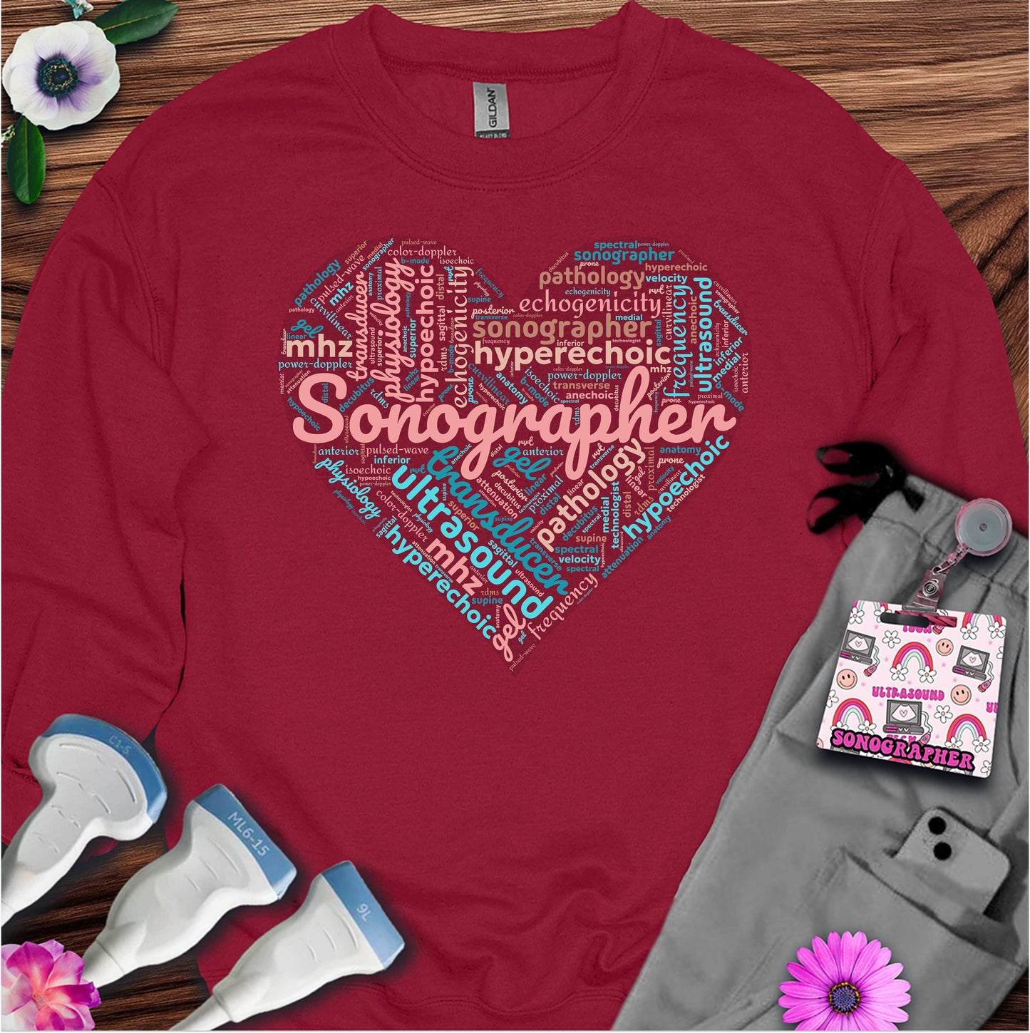 "Pastel Sonographer Heart" Sweatshirt