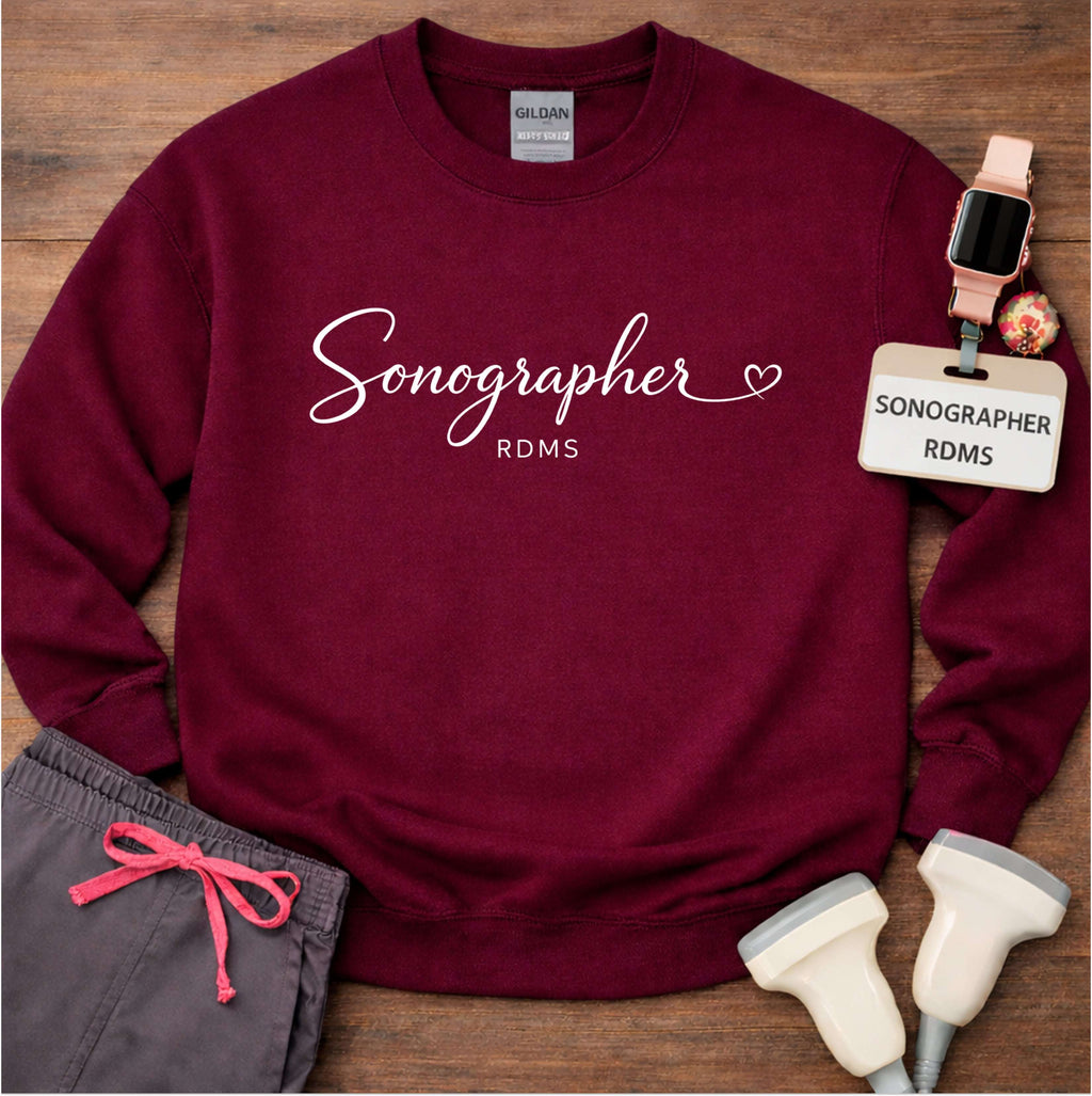 Sonographer Elegant Script Sweatshirt