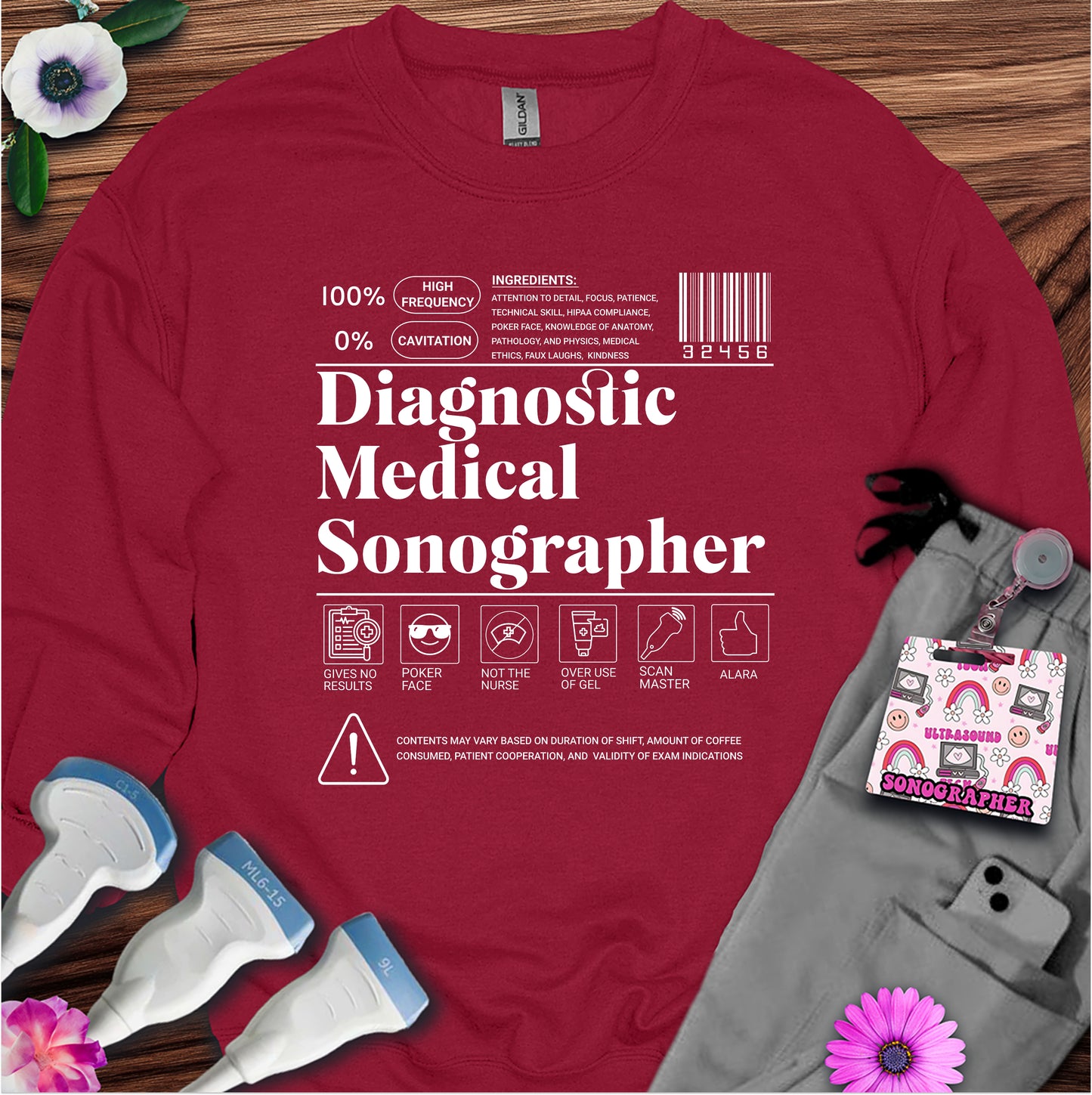 "Diagnostic Medical Sonographer Label" Sweatshirt
