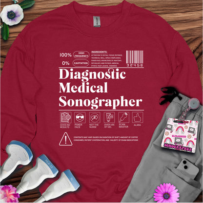 "Diagnostic Medical Sonographer Label" Sweatshirt