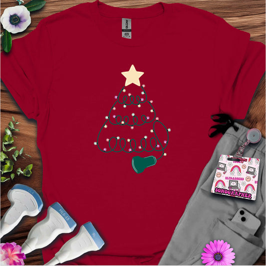 "Sonographer Christmas Tree" T-shirt