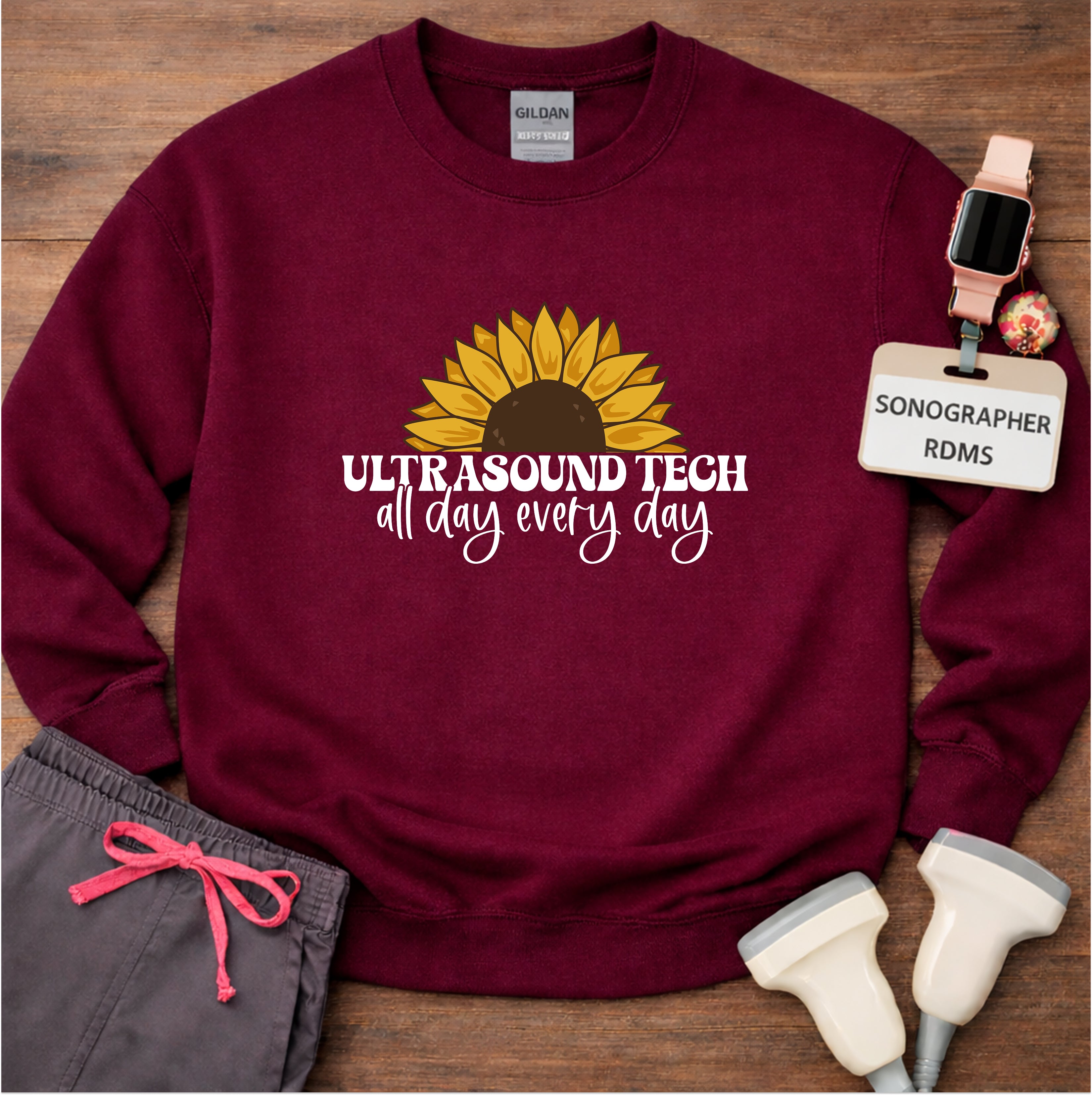 "Ultrasound Tech Sunflower" 🌻 Sweatshirt