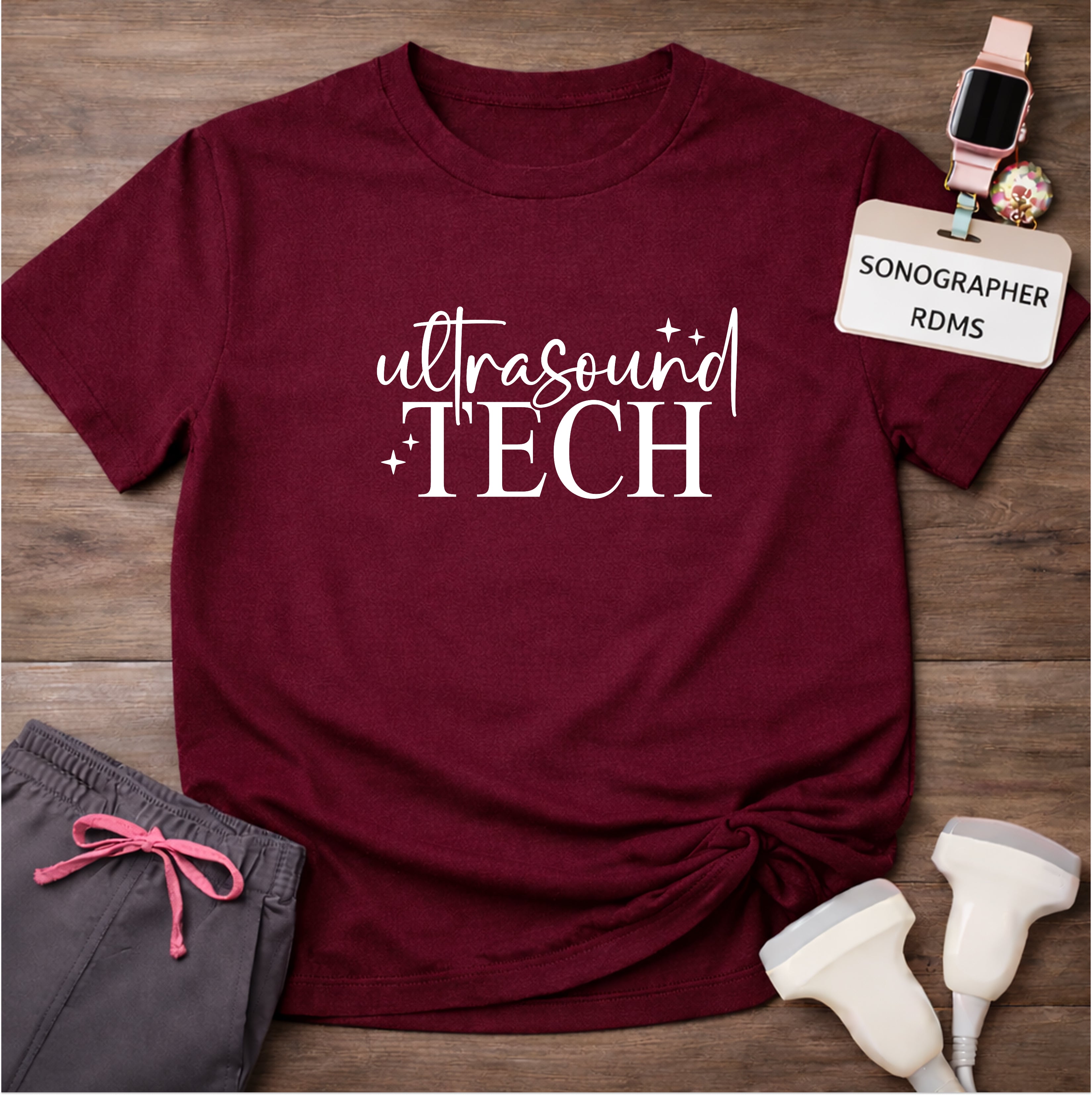 "Ultrasound Tech Sparkle" T-shirt