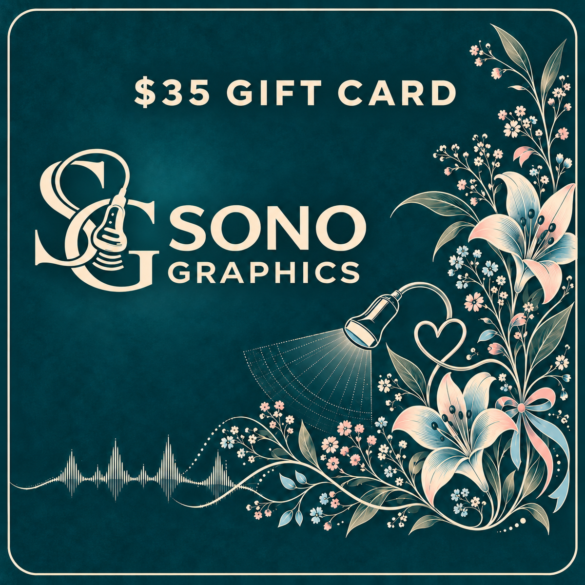 Sonographer Gift Card | Ultrasound Tech Gift by Sono Graphics