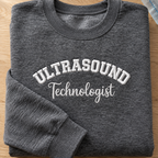 White Stitch Embroidered Ultrasound Technologist Crewneck Sweatshirt