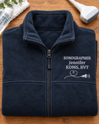 Personalized Sonography Embroidered Columbia Fleece Jacket