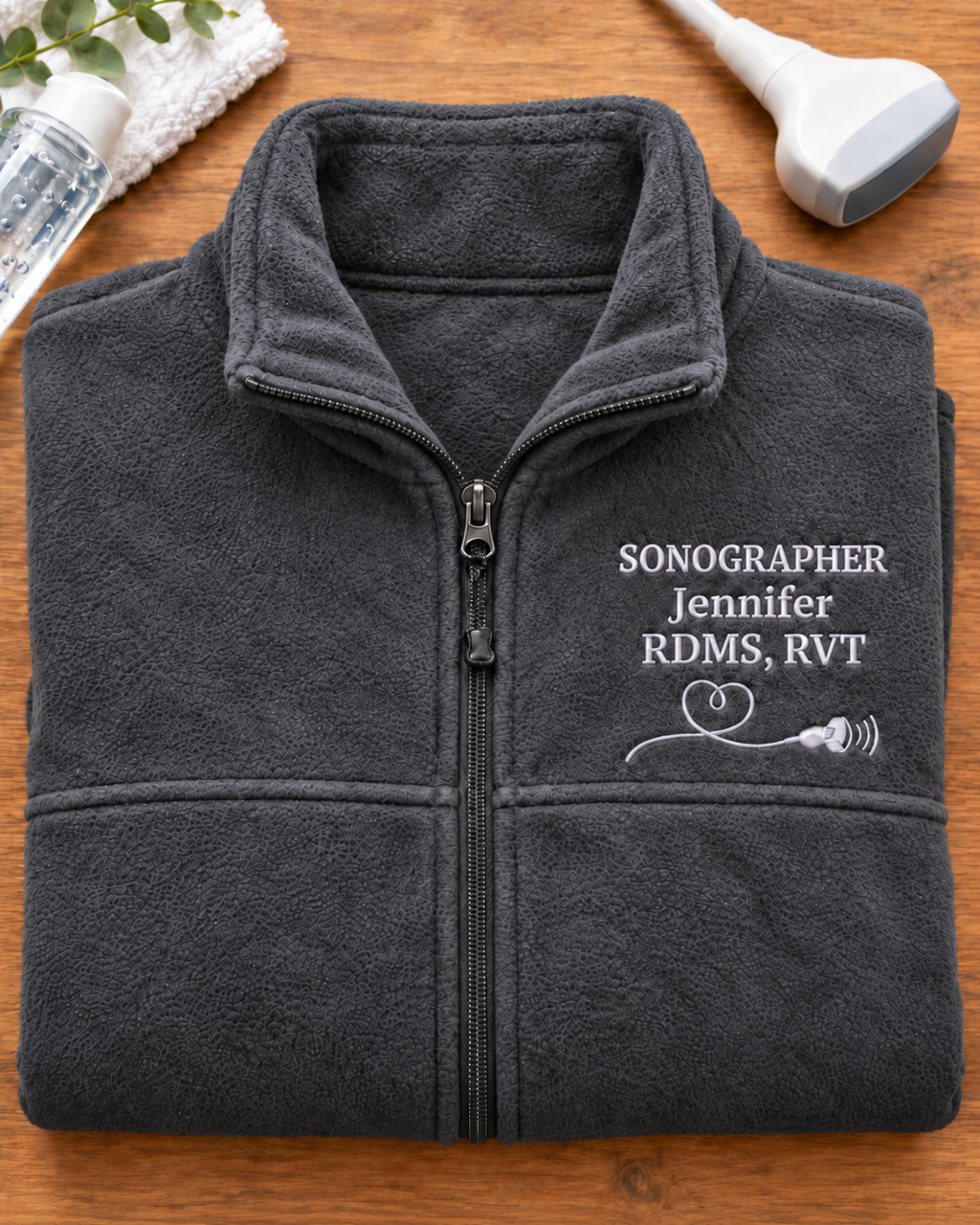 Personalized Sonography Embroidered Columbia Fleece Jacket