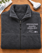 Personalized Sonography Embroidered Columbia Fleece Jacket
