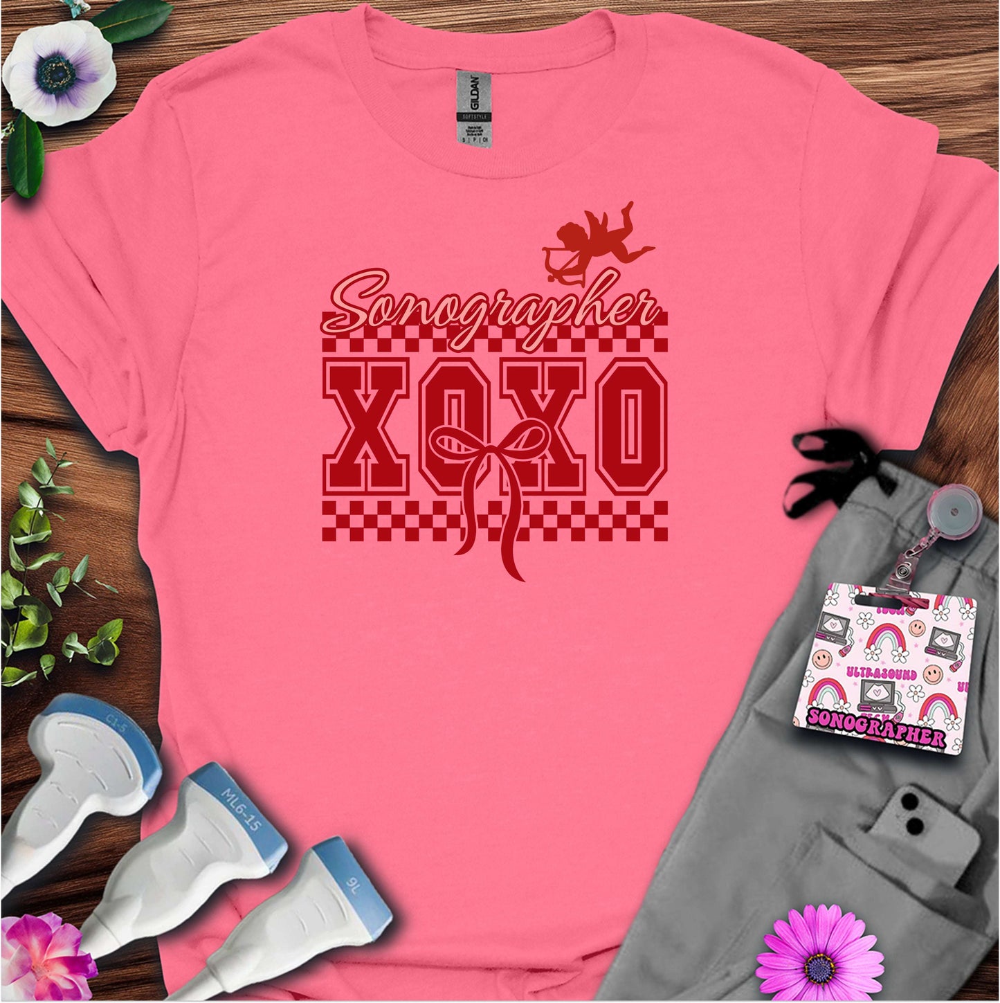 XOXO Sonography T-Shirt — Ultrasound Tech Valentine's Day Tee