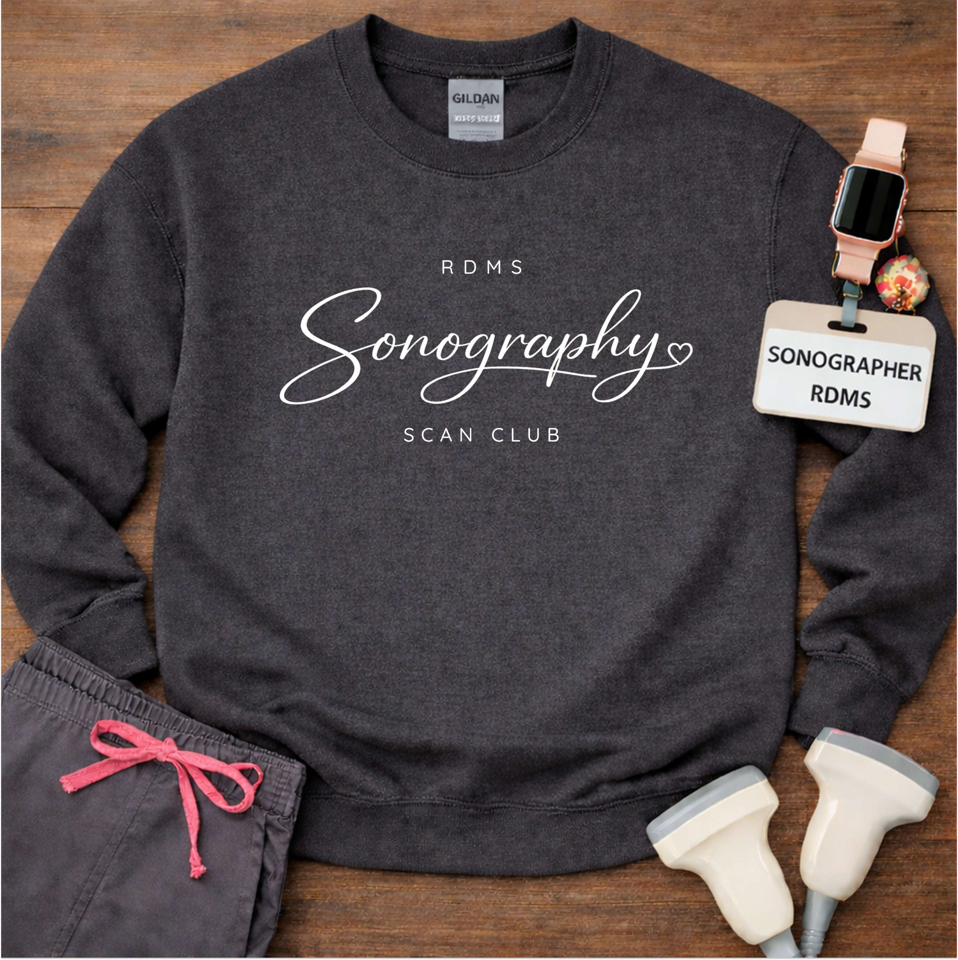 Elegant Script Scan Club Sweatshirt