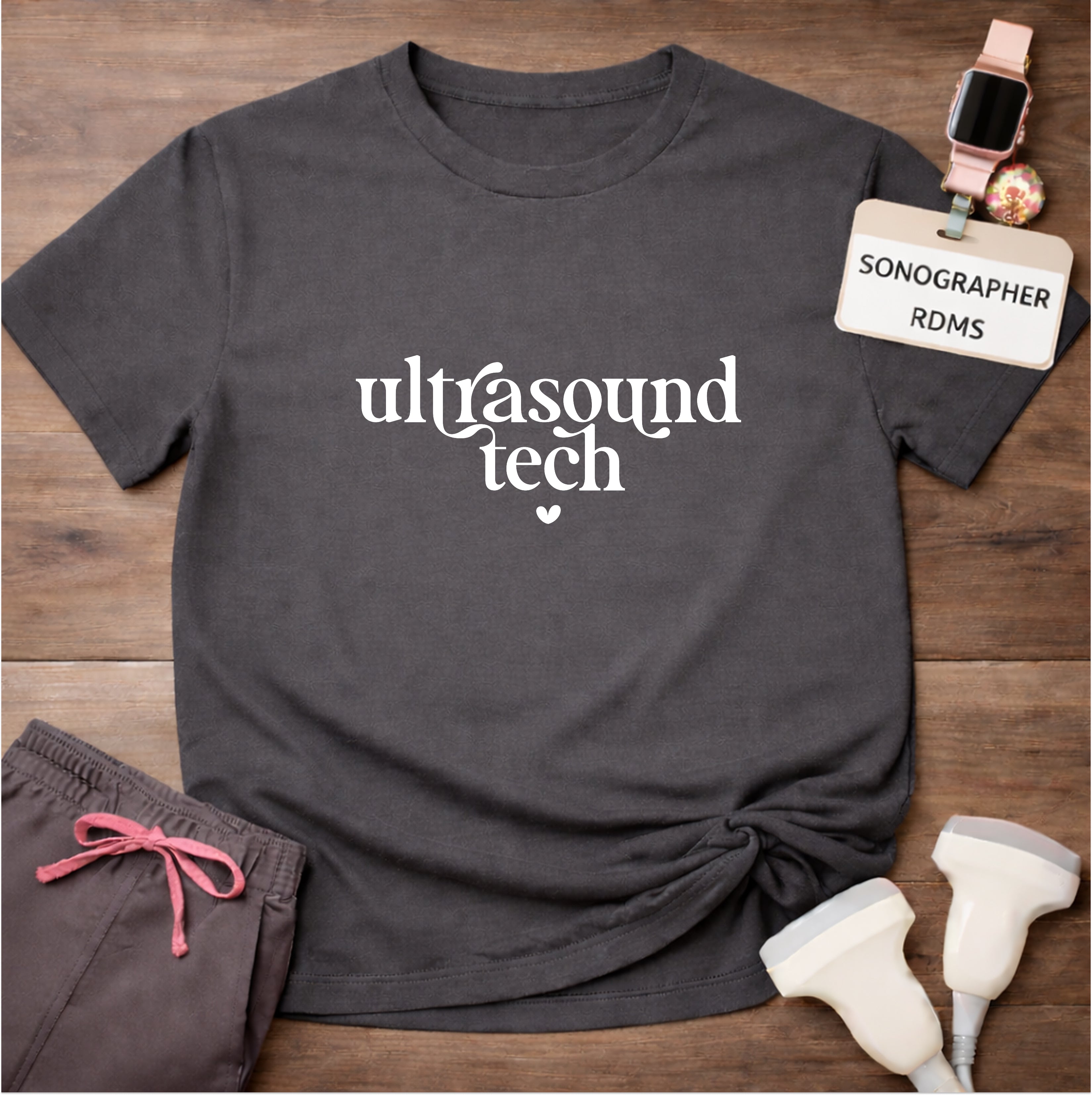 "Ultrasound Tech Heart" T-Shirt