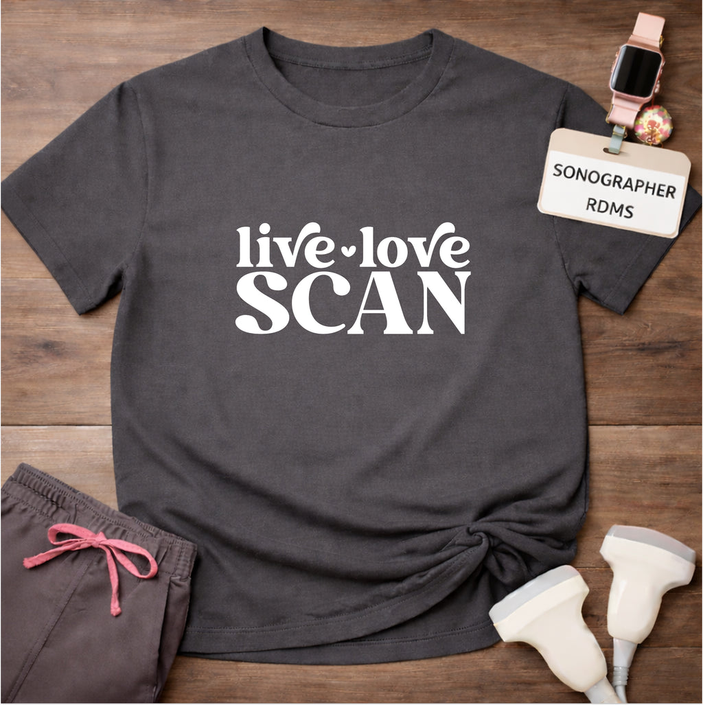 "Live, Love, Scan" T-shirt